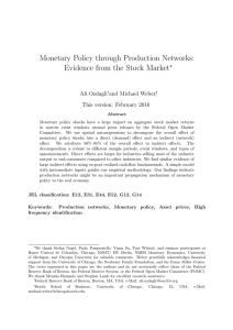 Monetary Policy through Production Networks: Evidence from the