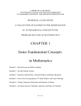 CHAPTER 1 Some Fundamental Concepts in Mathematics