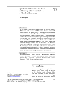 Signatures of Natural Selection and Ecological Differentiation in