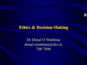 Ethics and Decision Making
