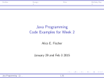 Java Programming Code Examples for Week 2