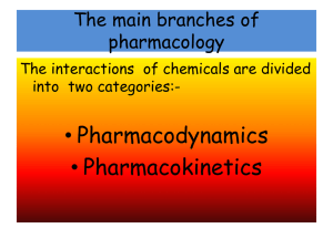 PHARMACOLOGY AND PRINCIPLES OF DRUG ACTION