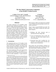 The Site-Model Construction Component of the RADIUS Testbed