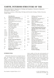 earth, interior structure of the