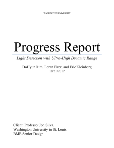 Progress Report - Light Detection With High Dynamic Range