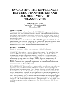 Comparison of Transverter vs. Tranceiver Performance (K2DH)