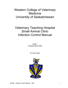 Infection Control Manual - University of Saskatchewan