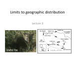 Limits to geographic distribution