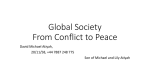 Global Society From Conflict to Peace