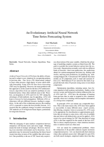 An Evolutionary Artificial Neural Network Time Series Forecasting