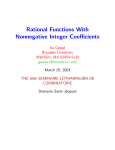 Rational Functions With Nonnegative Integer Coefficients