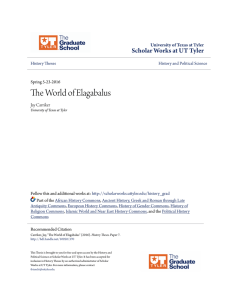 The World of Elagabalus - Scholar Works at UT Tyler