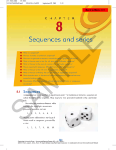 Sequences and series - Cambridge University Press