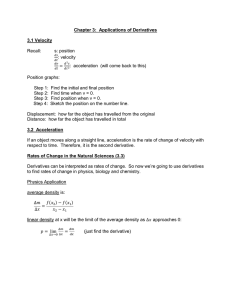 Math 31 Ch. 3 Review notes