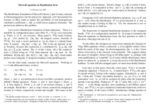 Maxwell equations in Hamiltonian form