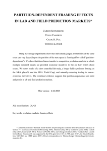 partition-dependent framing effects in lab and field prediction markets