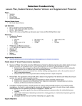 solution conductivity lesson plan