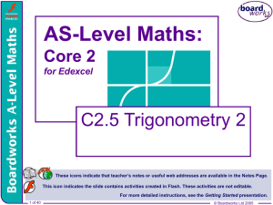 C2.5 Trigonometry 2