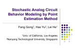 Stochastic Analog Circuit Behavior Modeling by Point Estimation