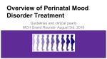 Overview of Perinatal Mood Disorder Treatment