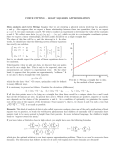 CURVE FITTING – LEAST SQUARES APPROXIMATION Data