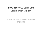 BIOL 410 Population and Community Ecology