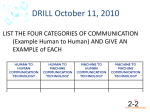 Oct 13- Communications 2