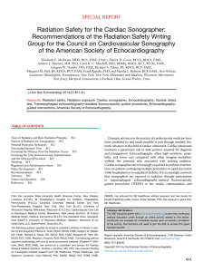 Radiation Safety for the Cardiac Sonographer