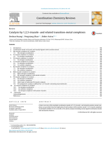 Coordination Chemistry Reviews 272 - Didier Astruc`s Library