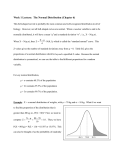 Week 1 Lecture: The Normal Distribution (Chapter 6)