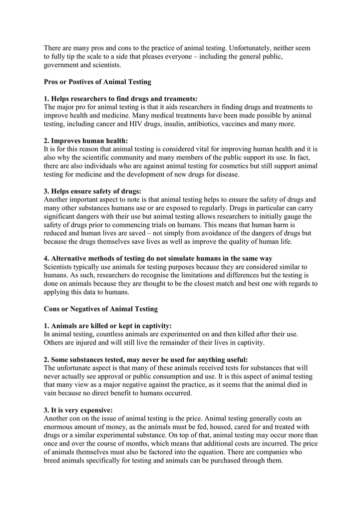 👍 Testing drugs on animals advantages and disadvantages. Advantage And