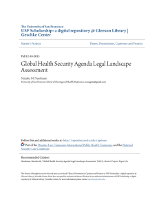 Global Health Security Agenda Legal Landscape Assessment
