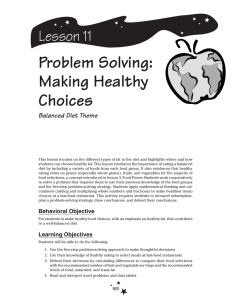 Problem Solving: Making Healthy Choices