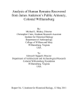 Report No. 5, Institute for Historical Biology, 12 May 2011