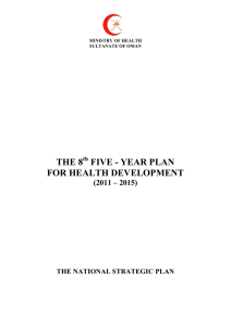 The 8th Five Year Plan for Health Development 2011-2015