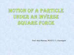 Motion of a particle under an inverse square force