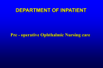 Preoperative Ophthalmic nursing care