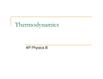 Thermodynamics - Bowles Physics