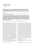 Interpretation of the biological species concept from interspecific