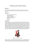 Efficiency of an Electric Motor