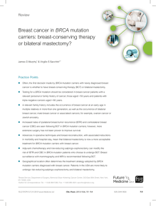 Breast cancer in BRCAmutation carriers: breast