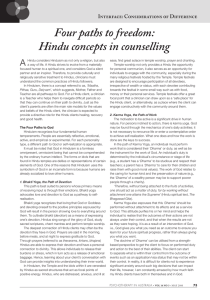 Four paths to freedom: Hindu concepts in counselling