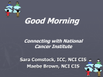 Connecting with National Cancer Institute
