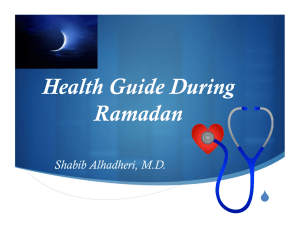 Health Guide During Ramadan