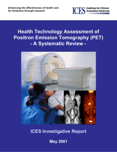 Health Technology Assessment of Positron Emission Tomography