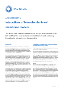 Interactions of biomolecules in cell membrane