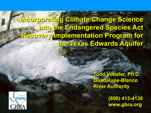 Incorporating climate change science in the Endangered Species Act