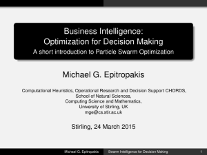 Business Intelligence: Optimization for Decision Making
