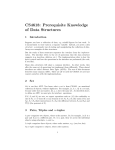 CS4618: Prerequisite Knowledge of Data Structures