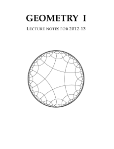 Geometry I in 2012/13